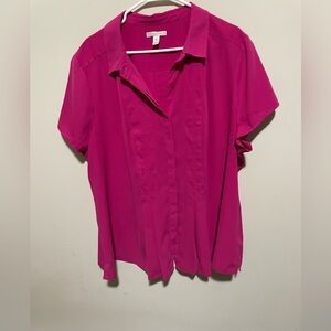 Dana Buchman Fuchsia Button Down Shirt
